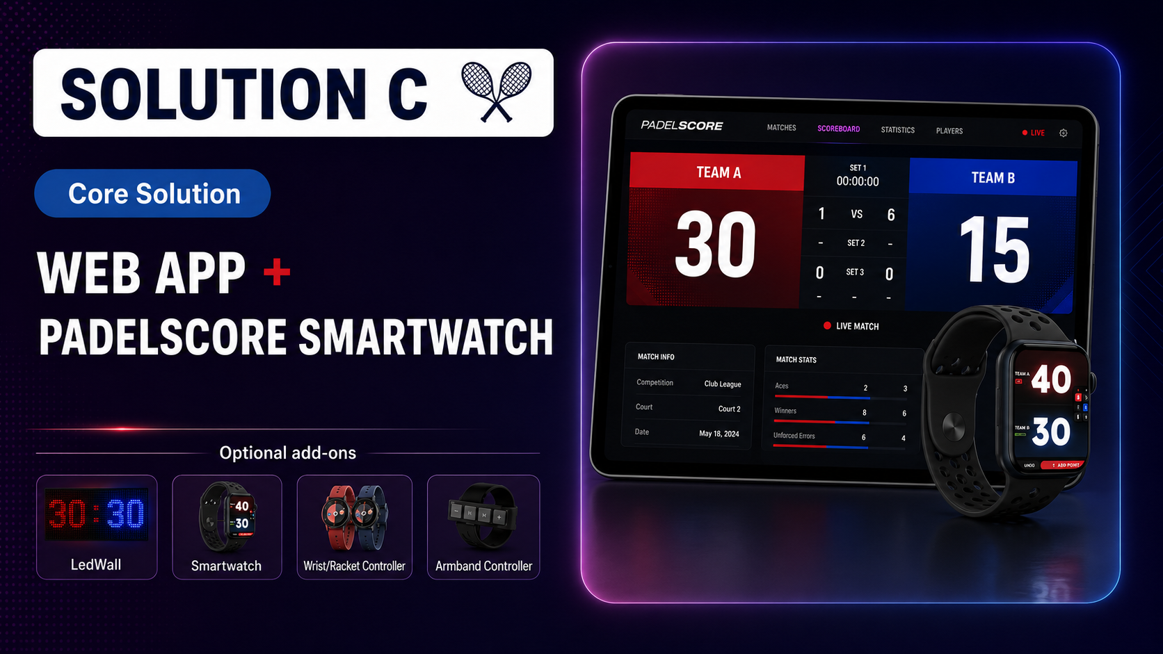Soluzione C · Smartwatch PadelScore
